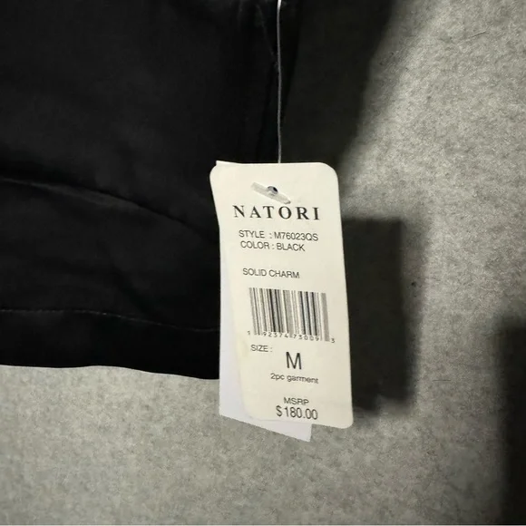 NWT Natori Satin Feel Notch Pajamas Intimates Sleepwear SET (M) - Picture 3 of 3